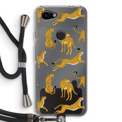 Luipaard: Pixel 3a Transparant Hoesje met koord