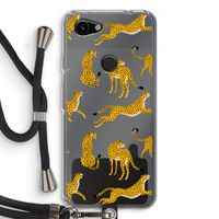 Luipaard: Pixel 3a Transparant Hoesje met koord Luipaard: Pixel 3a Transparant Hoesje met koord