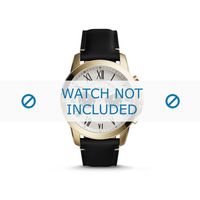 Horlogeband Fossil FS5272 Leder Zwart 22mm