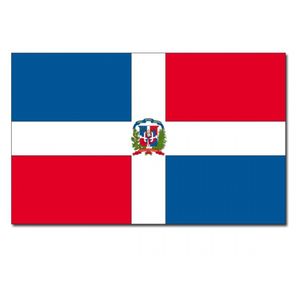 Landen thema vlag Dominicaanse Republiek 90 x 150 cm feestversiering