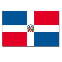 Landen thema vlag Dominicaanse Republiek 90 x 150 cm feestversiering - thumbnail