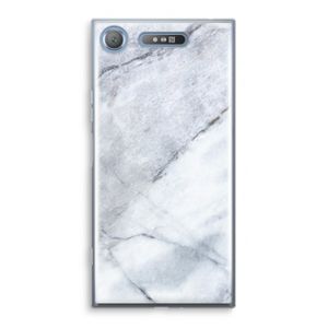 Witte marmer: Sony Xperia XZ1 Transparant Hoesje