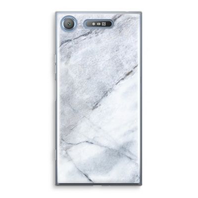 Witte marmer: Sony Xperia XZ1 Transparant Hoesje