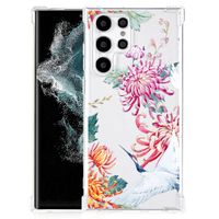 Samsung Galaxy S22 Ultra Case Anti-shock Bird Flowers - thumbnail
