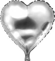 Folie ballon hart zilver 46 x 49 cm