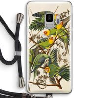 Carolinaparkiet: Samsung Galaxy S9 Transparant Hoesje met koord