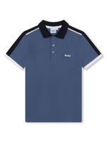 BOSS Kidswear polo à logo imprimé - Bleu