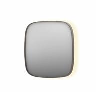 Spiegel INK SP30 80x4x80 cm incl. Indirect LED-Verlichting Rondom en Spiegelverwarming Geborsteld RVS