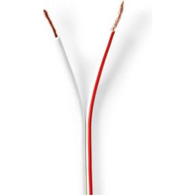 Speaker-Kabel | 2x 1,50 mm2 | 100 m | Op Rol | Wit