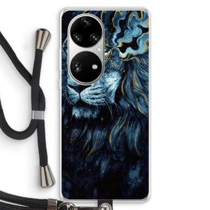 Darkness Lion: Huawei P50 Pro Transparant Hoesje met koord