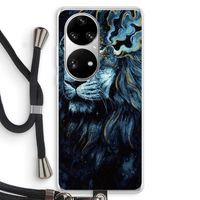 Darkness Lion: Huawei P50 Pro Transparant Hoesje met koord