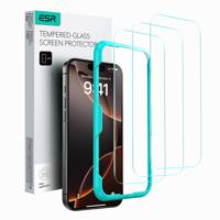 iPhone 16 Pro Max Tempered-Glass Screen Protector 3 Pack with Alignment Frame