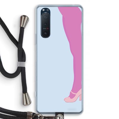 Pink panty: Sony Xperia 5 II Transparant Hoesje met koord