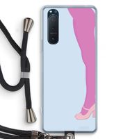 Pink panty: Sony Xperia 5 II Transparant Hoesje met koord Pink panty: Sony Xperia 5 II Transparant Hoesje met koord