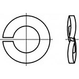 TOOLCRAFT TO-6854361 Veerring Binnendiameter: 8 mm DIN 128 Verenstaal Verzinkt 1000 stuk(s)