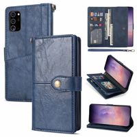 iPhone XS hoesje - Bookcase - Pasjeshouder - Portemonnee - Luxe - Kunstleer - Blauw - thumbnail