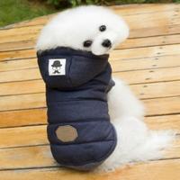 Winter gewatteerde jas super warm en zacht katoen jas voor huisdier hond maat: S (blauw)