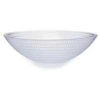 Grote fruitschaal Cristas Allure van bewerkt glas rond 30.5 cm