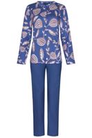 Blauwe dames pyjama met knopen