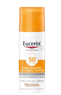 Eucerin Sun Photoaging Control Anti-Age Gel Cream Tinted Crème SPF50+ 50 ml Eucerin Sun Photoaging Control Anti-Age Gel Cream Tinted Crème SPF50+ 50 ml