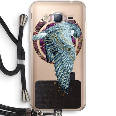 Golden Falcon: Samsung Galaxy J3 (2016) Transparant Hoesje met koord
