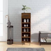 Schoenenkast 30x35x105 cm bewerkt hout bruin eikenkleur