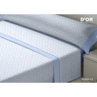 Beddengoedset D'Or ROMA Blauw Bed van 135 Franela - thumbnail