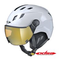 CP Corao+ skihelm wit glans met meekleurend vizier (4 Keuzes) - zeer veilig CP Corao+ skihelm wit glans met meekleurend vizier (4 Keuzes) - zeer veilig