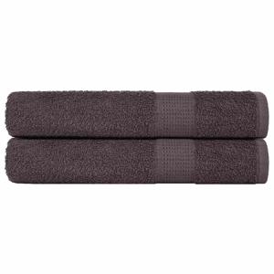 VidaXL Saunahanddoeken 2 st 80x200 cm 360 g/m² 100% katoen antraciet