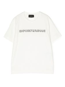 Emporio Armani Kids t-shirt à logo imprimé - Blanc