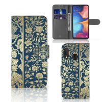 Samsung Galaxy A20e Hoesje Beige Flowers