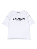 Balmain Kids t-shirt en coton à logo brodé - Blanc - thumbnail