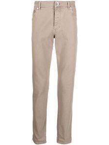 Brunello Cucinelli jean droit à taille mi-haute - Tons neutres