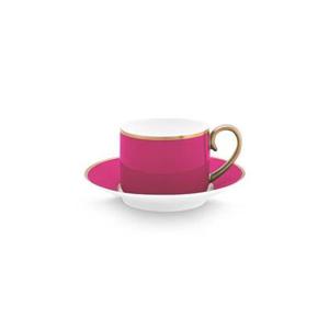 Pip Studio Kop en Schotel - Chique - Set van 2 - Roze - 120ml