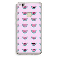 Smiley watermeloenprint: Huawei Ascend P10 Lite Transparant Hoesje
