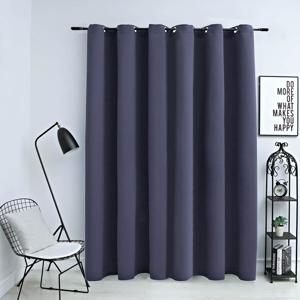 VidaXL Gordijn verduisterend met metalen ringen 290x245 cm antraciet