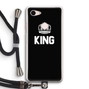 King zwart: Pixel 3 Transparant Hoesje met koord