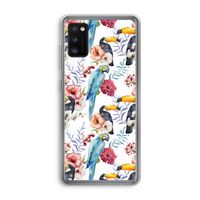 Bloemen tukan: Samsung Galaxy A41 Transparant Hoesje