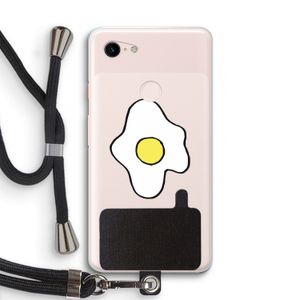 Spiegelei: Pixel 3 XL Transparant Hoesje met koord