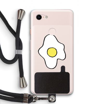 Spiegelei: Pixel 3 XL Transparant Hoesje met koord