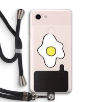 Spiegelei: Pixel 3 XL Transparant Hoesje met koord