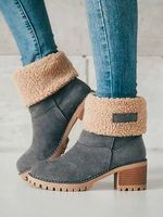 Plain West Style Autumn Suede Western Boots - thumbnail