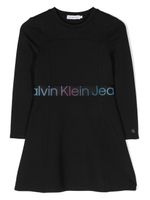 Calvin Klein Kids robe-chemise à bande logo - Noir - thumbnail