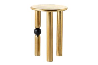 Side table ABSTRACT 55cm w/ zwart bullet goud - 44854
