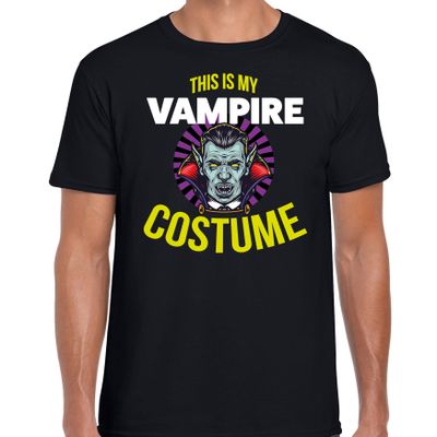 Vampire costume halloween verkleed t-shirt zwart voor heren Vampire costume halloween verkleed t-shirt zwart voor heren