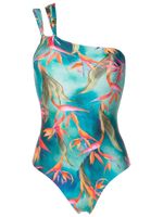 Lygia & Nanny maillot de bain Miusha à design asymétrique à une épaule - Bleu