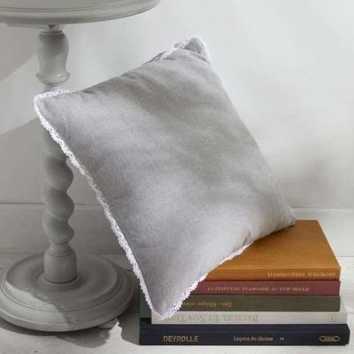Kussen - VANDAAG - CHARME - Chambray x Dentelle Capucine - 40 x 40 cm