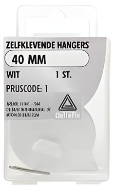 Zelfklevende hanger 40mm wit - Deltafix