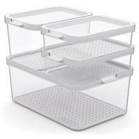 Rotho cauma set koelkastorganizer 4.65l + 2.15l + 2x 1.2l transparant