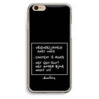 Mijn Motto's: iPhone 6 / 6S Transparant Hoesje